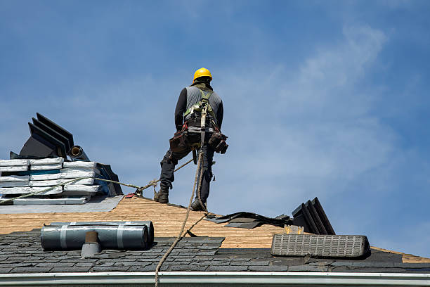 Professional Roof Replacement technician working in Bloomington, NY